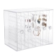 Dustproof Transparent Acrylic Earrings Jewelry Storage Box Desktop Display Stand Rack Tray Organizer COD