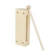 Flanger Toddler Musical Instruments Wooden High-quality Percussion Instrument with Children Mallet Square Two-tone Castanets COD