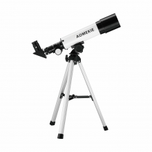 [US Direct] AOMEKIE Astronomical Telescope for Kids 50/360mm Telescope for Astronomy Beginners with Carrying Case Tripod Erecting Eyepiece Refractor Telescope AO2008