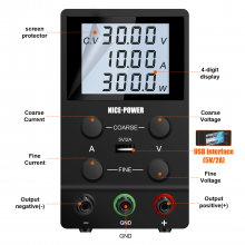 NICE-POWER SPS-D High Precision Bench Power Supply Unit Adjustable Output Voltage 0-30V 0-60V 0-120V Output Current 0-3A 0-5A 0-10A with LCD Display for Electronic Testing and Design