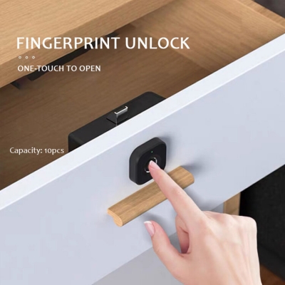 WAFU HF-M3 Tuya Smart Fingerprint Lock Drawer Lock Intelligent Electronic Furniture Locker Lock suitable for Thickness 14-21mm COD [2002291]