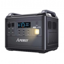 [US Direct] Aferiy 2000W Portable Power Supply with 200W Solar Panel Set, 1997Wh/624000mAh LiFePO4 Storage Battery, UPS Uninterruptible Device For Energy Saving Camping Outdoors US Plug