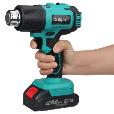 Drillpro 1500mAh 200W AU/US/EU Plug Eletric Hot Air Gun For Welding, Welding Pvc, Molding, Drying, Hot Loading, Paint Stripping, Etc. COD [1940410]