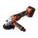 GOCHIFIX 8000RPM Cordless Brushless Angle Grinder 4Ah Li-Ion Battery Power Angle Grinders 3-Position Ergonomic Handle Dust-Proof Design with Grinding Cutting Wheel for Metal Wood