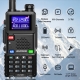 Baofeng UV-5RH 5W Tri-band EU Walkie Talkie 1.77inch Screen Large Range 2500mAh Type-C Rechargeable Handheld Two-way Radio with LED Flashlight FM Radio C