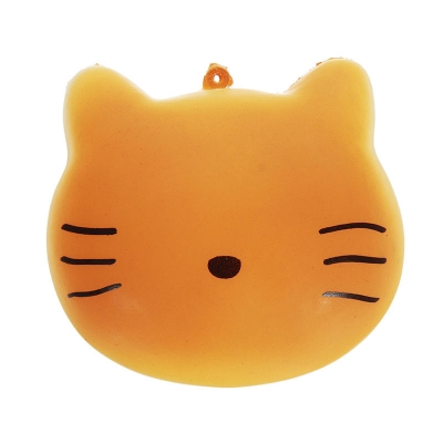 Meistoyland Squishy Cat Kitty Slow Rising Straps Squeeze Toy With Chain Original Packaging COD [1259702]