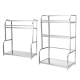 2/3 Tier Rack Stainless Steel Kitchen Storage Shelf Silver Pantry Cookware Spice Shelf Bottle Stand with Hanging Hooks COD