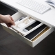 Hidden Storage Under the Telescopic Table Non-marking Paste with Drawer Pen Holder Pencil Case Tray Self Desktop Organizer Supplies COD