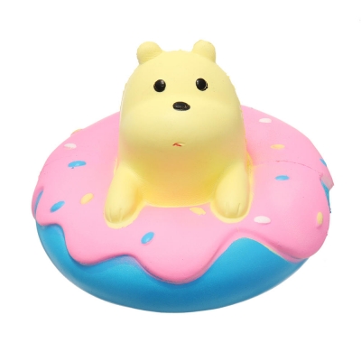 Giggle Donut Bear Squishy 13.5*6*15CM Slow Rising With Packaging Collection Gift Soft Toy COD [1290111]