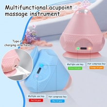 Portable Dual Mode Vibration Heating Massage Ball Adsorption Design USB-C Rechargeable Soft Pain Relieved Massage for Muscle Exercise COD