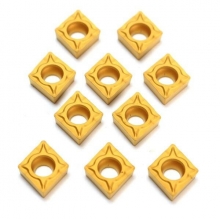 Machifit 10pcs CCMT060204-HM YBC251 Carbide Insert Titanium Coated Carbide Cutter COD