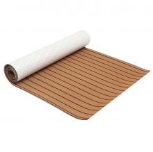 300cm x 90cm x 6mm EVA Foam Faux Teak Sheet Brown with Black Lines Boat Yacht Synthetic Teak COD