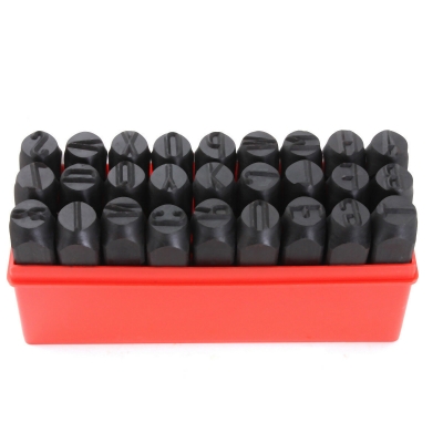 27pcs Stamps Letters Set Punch Steel Metal Die Tool Case Craft COD [974493]