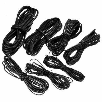 DANIU 5 Meter Black Silicone Wire Cable 10/12/14/16/18/20/22AWG Flexible Cable COD [1170293]