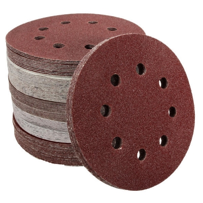 100pcs 125mm 8 Holes Abrasive Sand Discs 60-240 Grit Sanding Papers COD [1070842]