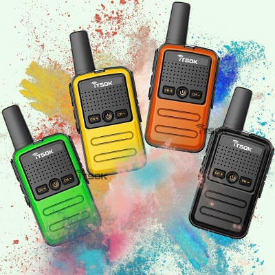 2Pcs ITSOK PMR446 Mini Walkie Talkie Long Range Commutator Station Kid Toys Amateur Radio Portable Handheld Two Way Radio European Version COD [1993900]