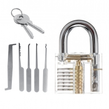 5/19/25PCS Unlocking Locksmith Practice Lock Pick Key Extractor Padlock Lockpick Tool Kits COD