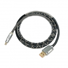 HCC 1m USB Type-C Fast Charging Cable for Keyboard Coiled Weaved Line Handmade Woven Folk-custom Data Cable COD