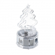 Christmas Tree Music Box with Lights Acrylic Crystal Texture Music Box Christmas Gifts Birthday Gifts COD