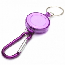 Badge Reel Telescopic Key Buckle Carabiner Recoil Retractable Holder Key Chain 4 Colors COD