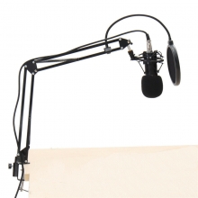 BM800 Professional Condenser Microphone Sound Audio Studio Recording Microphone System Kit Brocasting Adjustable Mic Suspension Scissor Arm Filter COD