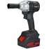 Drillpro 21V 520 N.m Brushless Impact Wrench US Plug LED Working Light Rechargeable Woodworking Maintenance Tool W/ Battery COD