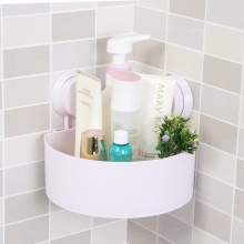 Triangular Bathroom Shelf Wall Hanging Bathroom Suction Cup Corner Rack Shelf Storage Rack COD